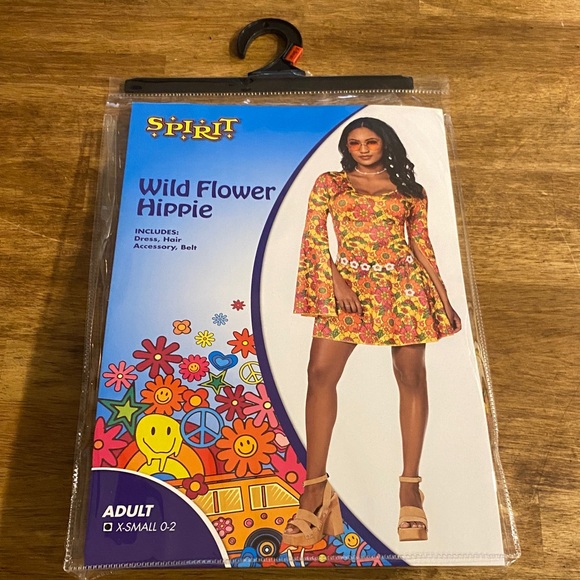 Spirit Vibrant Floral Hippie Costume - Picture 3 of 5